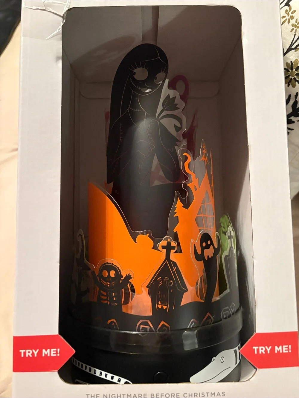 NWT Hallmark Disney Nightmare Before Christmas Rotating Lamp Sound Jack Zero